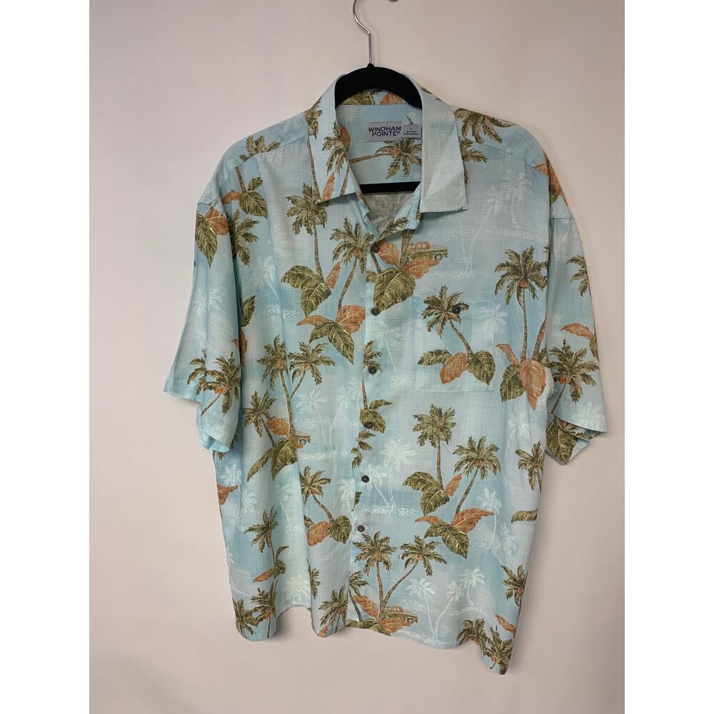 Windham Pointe Tropical Palm Tree Surfer Hawaiian Skirt Mens SZ XL